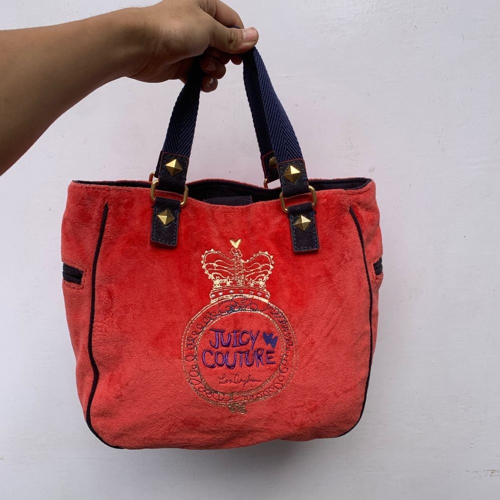 Juicy couture red velvet handbag - Picture 1 of 11